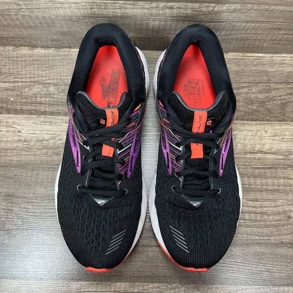 Brooks Adrenaline GTS 19 Black Purple Womens US Size 9 1202841B080 Running Shoes - Picture 8 of 10